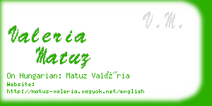 valeria matuz business card